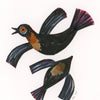 Black Birds / handmade, full size card