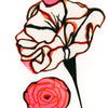 Deux Carnations /  handmade full size card