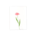 Delicate Pink Poppy /  handmade, cut-paper card