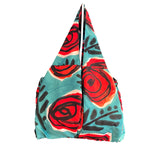 Sale — Teal Red Rose, Multi-Pocket, Statement Tote Bag