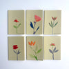 Sets of Six Hand-painted and collaged Mini Cards