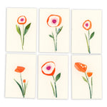 New! Sets of Six Hand-painted and Collaged Mini Cards