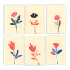 New! Sets of Six Hand-painted and Collaged Mini Cards
