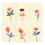 New! Sets of Six Hand-painted and Collaged Mini Cards