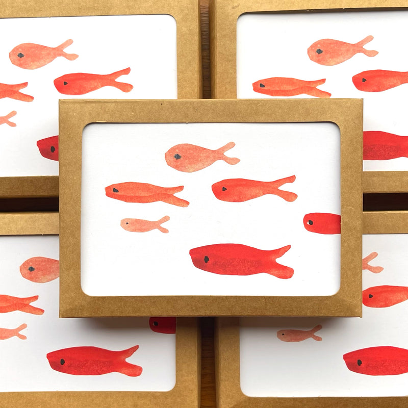 Red Fish / Blank Note Cards