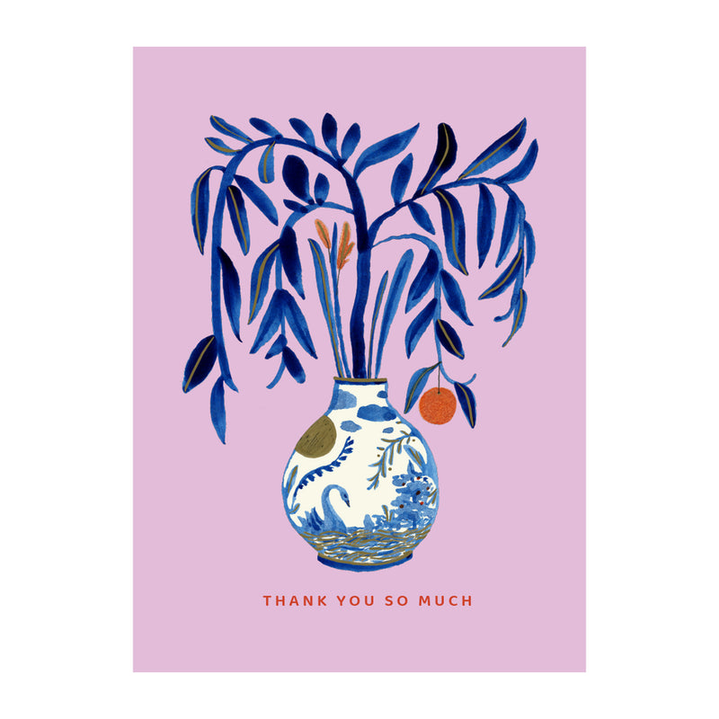 New! Swan Vase / Boxed Thank You Note Cards