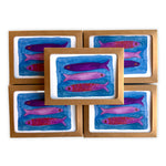 New! Purple Sardines / Boxed Note Cards