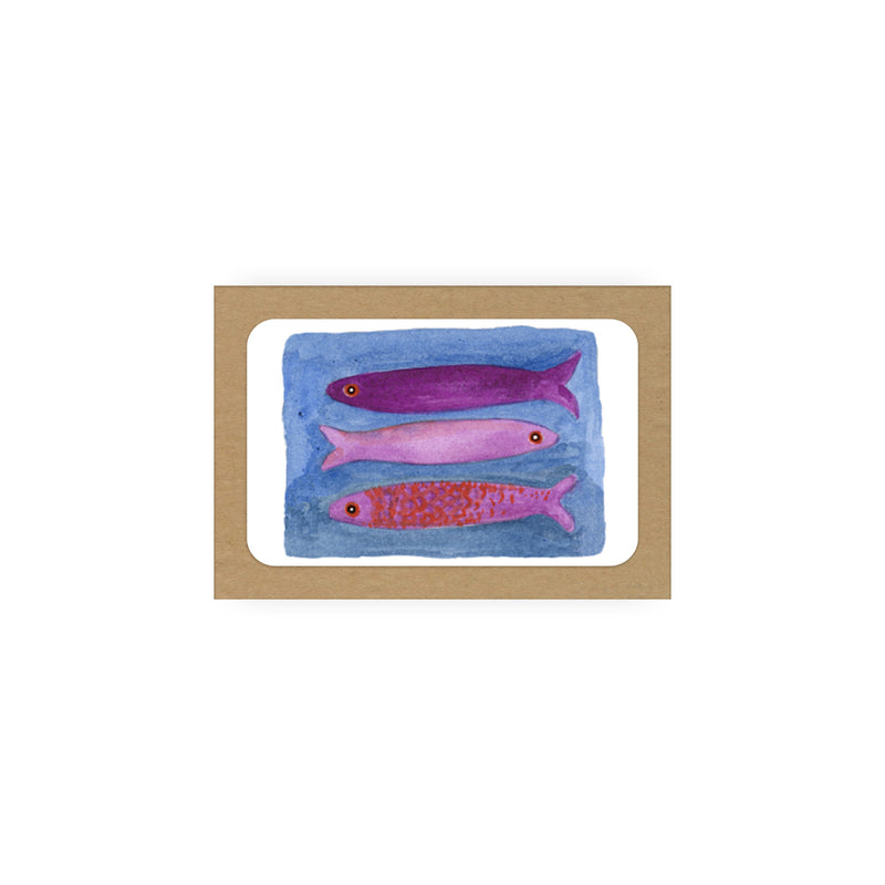 New! Purple Sardines / Boxed Note Cards