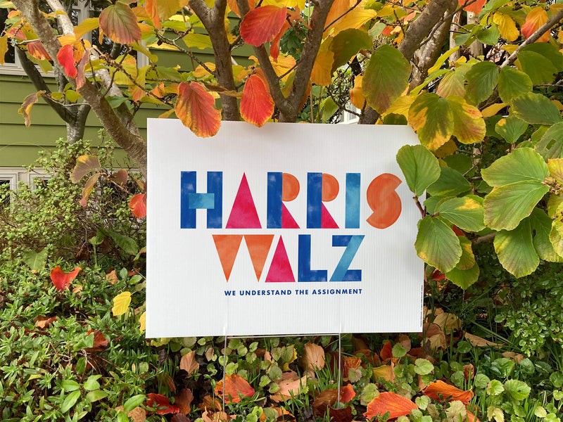 Misha Zadeh for Harris Walz 24" x 18" Physical Yard Sign -- Seattle pickup only -- Fundraiser