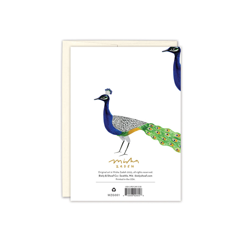 New! Peacock Graduation Card