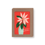 New! Retro Poinsettia Boxed Holiday Cards