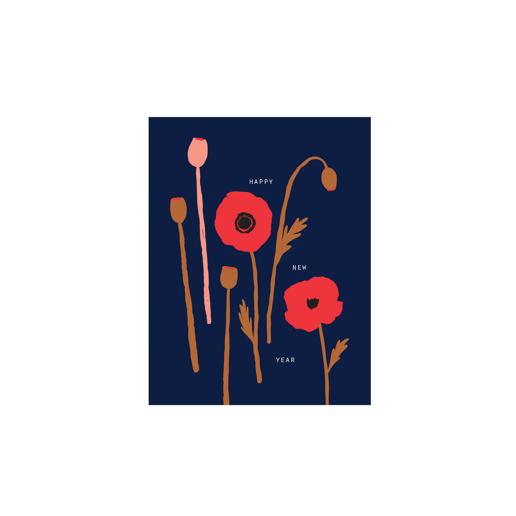 New! Poppy New Year / Boxed Holiday Cards