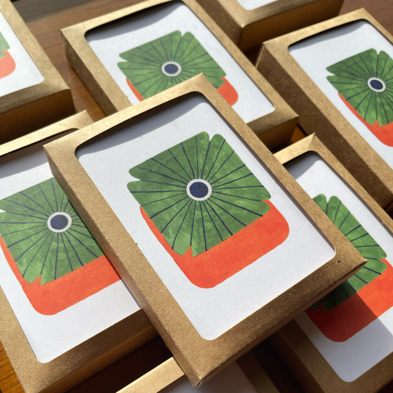 New! 1970s Persimmon / Boxed Note Cards