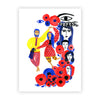New! Dancers and Lovers with Poppies and Eyes / Art Print