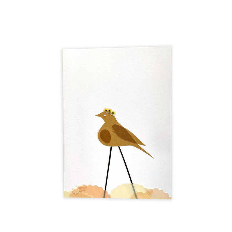 New! Mama Bird / handmade, cut-paper greeting card