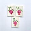 Single, One-of-a-kind, Handmade Mini Pomegranate Card