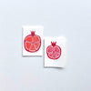 Single, One-of-a-kind, Handmade Mini Pomegranate Card