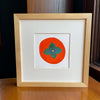 Framed "Persimmon No. 4" Original Acryla Gouache on Paper Painting