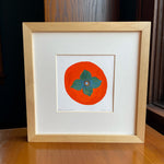 Framed "Persimmon No. 4" Original Acryla Gouache on Paper Painting