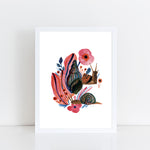 Garden Snail Friends & Foes / Art Print