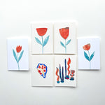 New! Sets of Six Hand-painted and Collaged Mini Cards