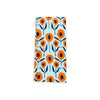 Screen Printed Orange and Navy Poppies Tea Towel on a field of aqua. Misha Zadeh for 180 Degrees.