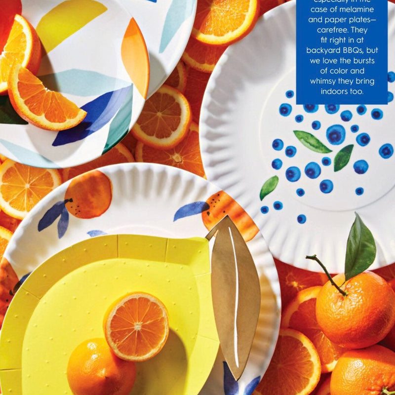 Citrus Fruit Lemon Large Paper Plates - 12 Pack MA23 S0017