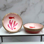 Red Color Way of Misha Zadeh La Marina 5 inch mango wood snack bowls for 180 degrees