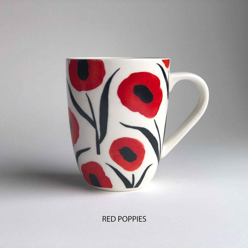 Red Poppies Mug from the Modern Prints Ceramic Mug Series by Misha Zadeh for 180 Degrees