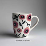Peachy Rose Poppies Mug from the Modern Prints Ceramic Mug Series by Misha Zadeh for 180 Degrees