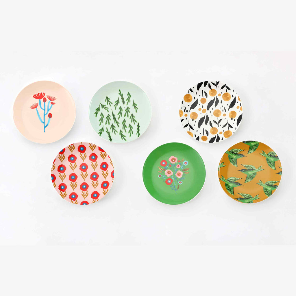 Misha Zadeh for 180 degrees colorful modern trendy ceramic luncheon plates