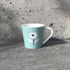 Aqua Mod Poppies Ceramic Mug with white handle