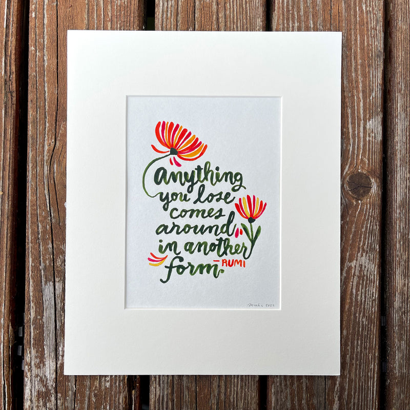 Anything You Lose / original matted artwork
