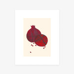 Pomegranate & Seeds Cut-Paper Collage Art Print