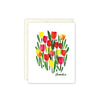 Image of individual tulips thank you card