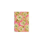 New! Gold Roses on Pink Note Card Set