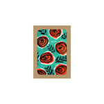 New! Teal Red Rose Thank You Card Set