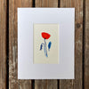Poppy and Pods / original matted painting