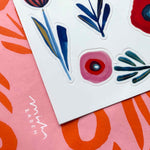 Poppies & Posies Vinyl Sticker Sheet