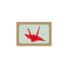 Red Origami Crane Peace Holiday Cards by Seattle Artist Misha Zadeh