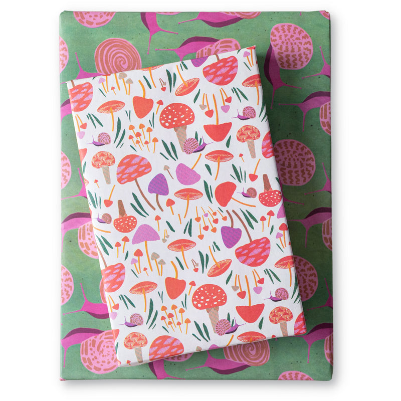 NEW! Mushrooms and Snails /  Everyday Gift Wrap Set