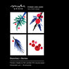 Misha Zadeh Branches and Berries Set of 4 festive winter note card designs 