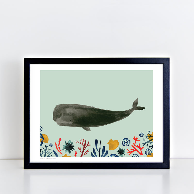 Whale & Sea Jewels / Art Print