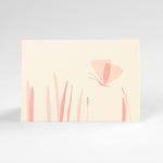 Pink Butterfly and Grass Letterpress Note Cards by Misha Zadeh for Turquoise Creative
