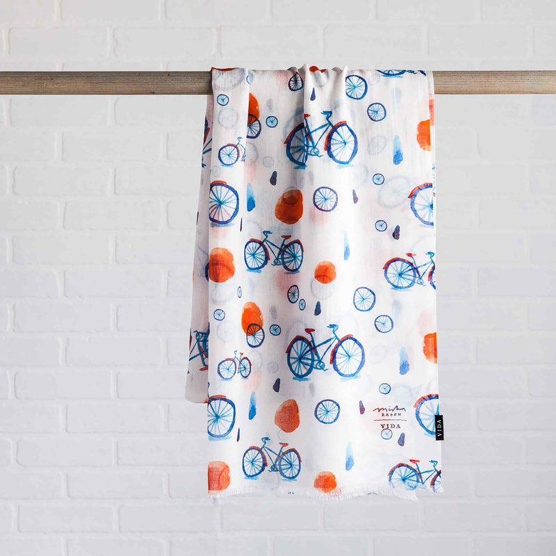 Misha Zadeh Misty Bicycle Scarf in White