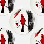 Red Cardinal Ceramic Plate