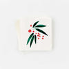 Misha Zadeh Holiday Winter Berries Paper Napkins on a bright white background