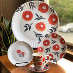 Inky Poppies Melamine and Ceramic Tableware set by Misha Zadeh