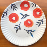 Inky Poppies Platter by Misha Zadeh