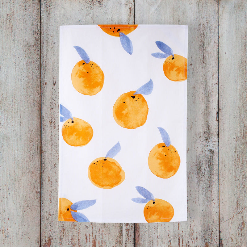 Misha Zadeh Fantastical Fruit Oranges Cotton Tea Towel